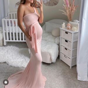 NEW Sexy Mama Maternity Dress XS pink